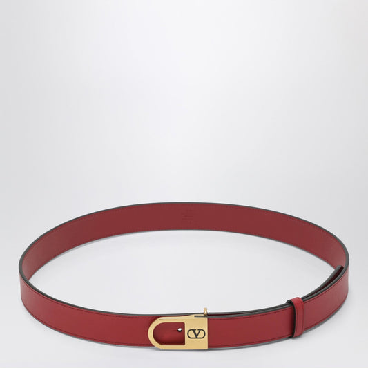 Valentino ヴァレンティノ ガラヴァーニ ヴォルゴ シグネチャー レッド ベルト - Image 1