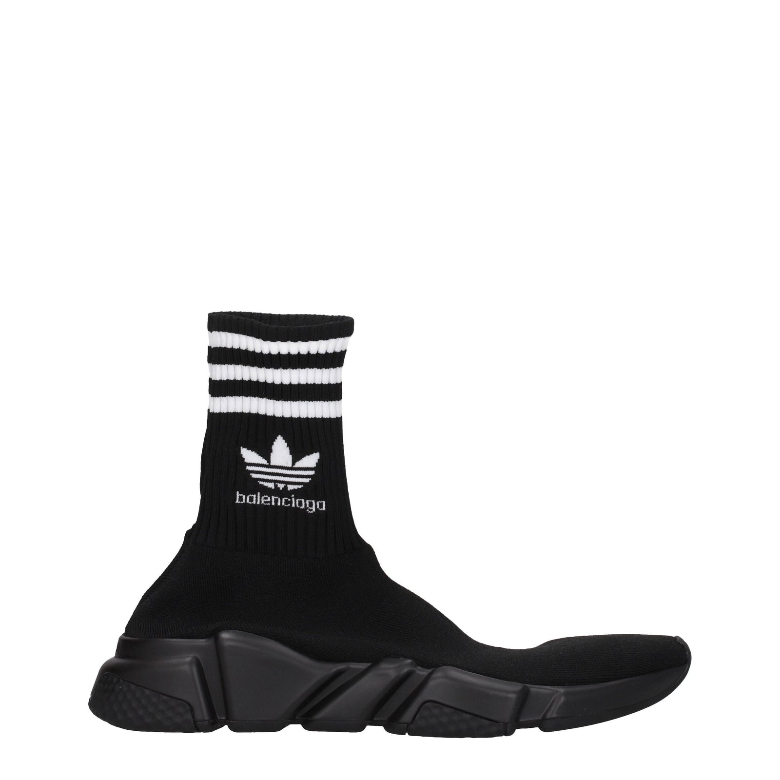 Balenciaga バレンシアガスニーカーアディダススピードマンファブリックブラック/ホワイト - Image 1