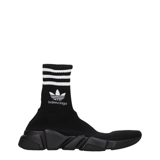 Balenciaga バレンシアガスニーカーアディダススピードマンファブリックブラック/ホワイト - Image 1