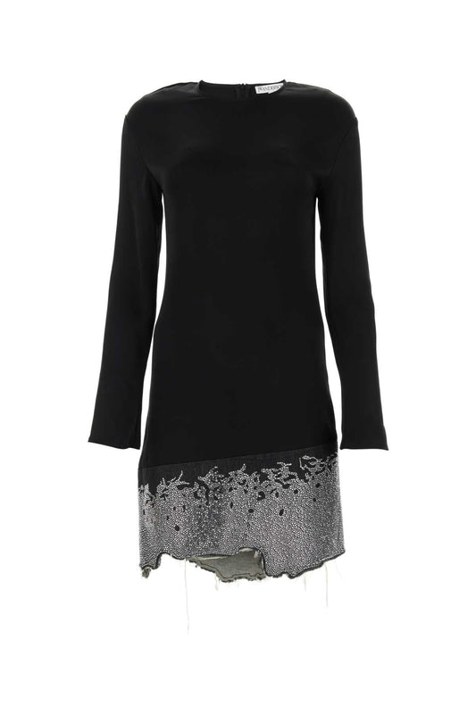 J JWアンダーソンブラックトライアセテートブレンドドレス - Image 1