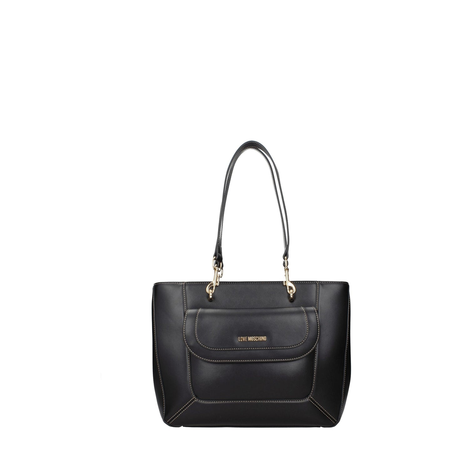 Moschino モスキーノのショルダーバッグが大好きです環境に優しい女性ポリウレタンブラック - Image 1