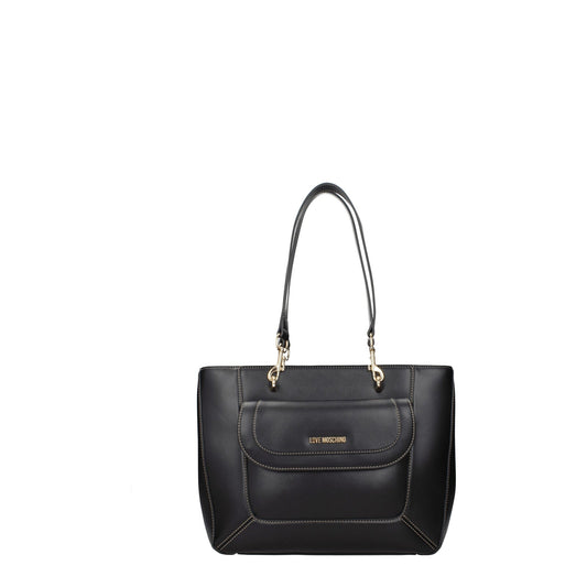 Moschino モスキーノのショルダーバッグが大好きです環境に優しい女性ポリウレタンブラック - Image 1