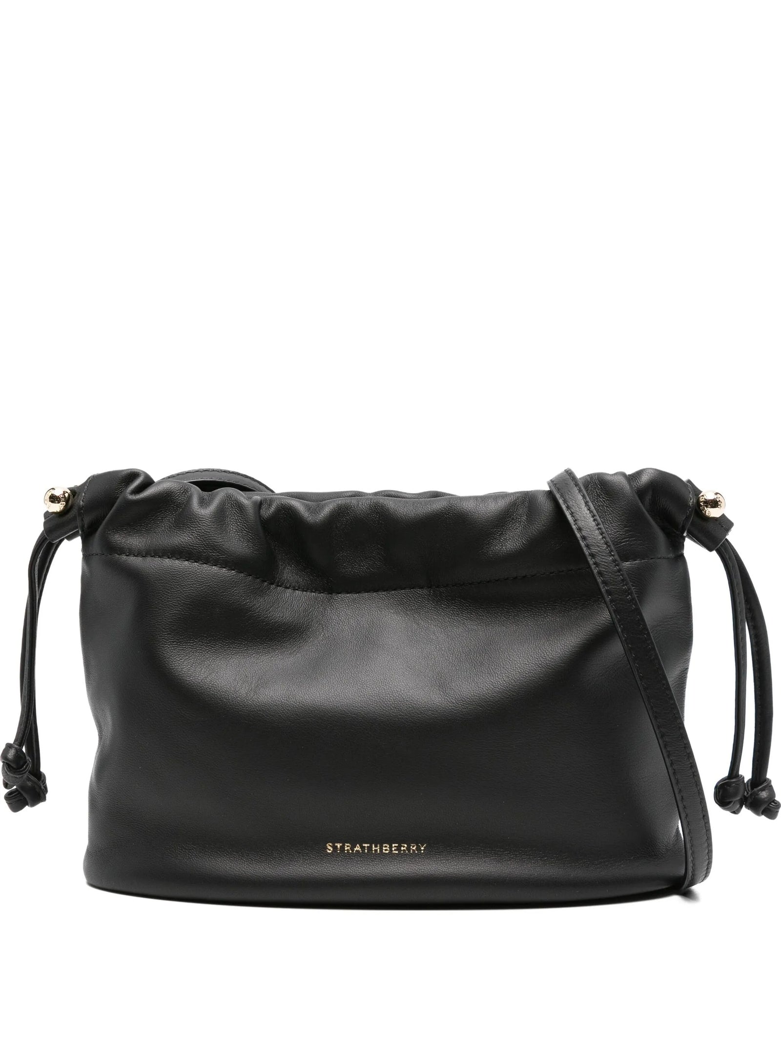 Strathberry ストラスベリーシャーロットドローストリングソフトナッパブラック - Image 1