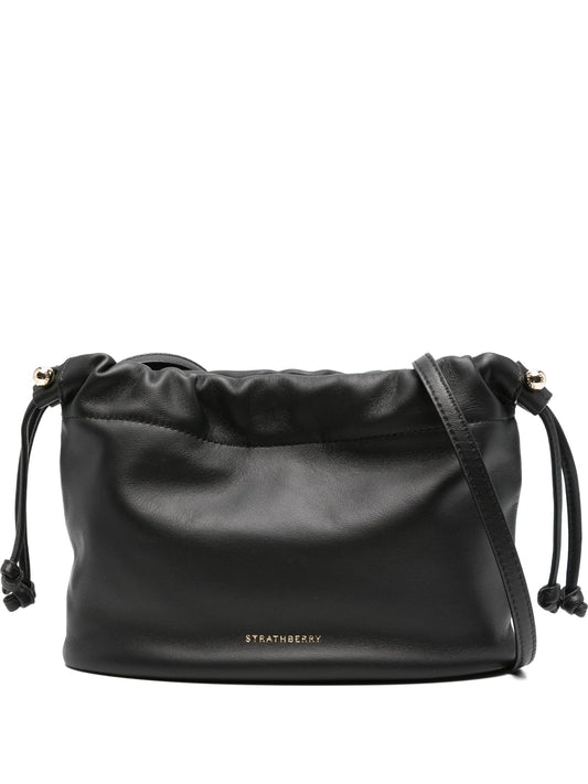 Strathberry ストラスベリーシャーロットドローストリングソフトナッパブラック - Image 1