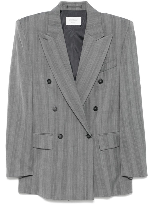Sportmax SportMaxファッションウール二重胸部ジャケット - Image 1