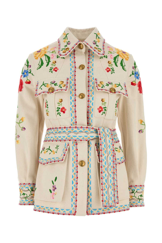 Valentino ヴァレンティーノ・ガラヴァニ刺繍デニム・ブレザー - Image 1