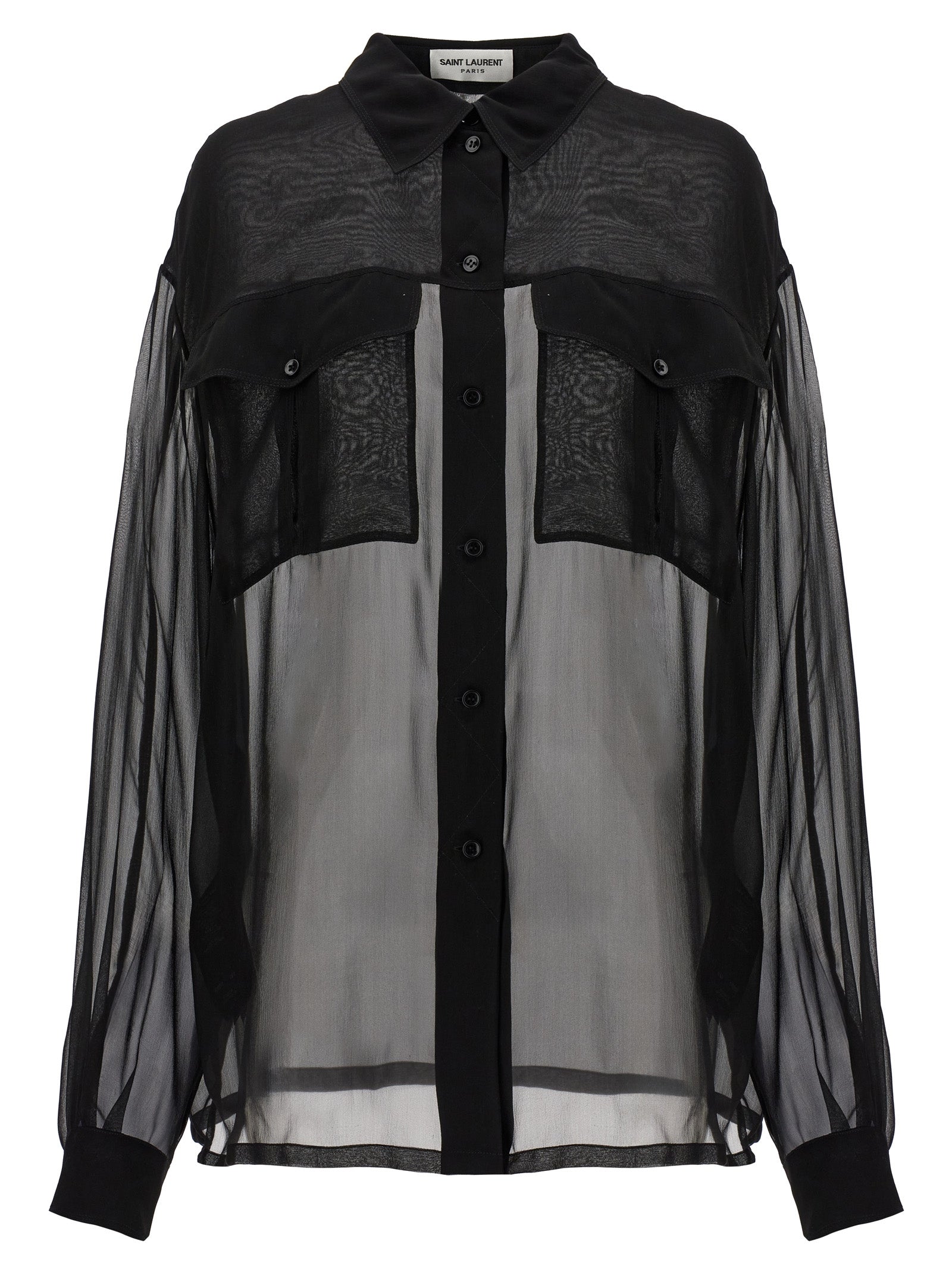 Saint セントローランシルクモスリンシャツ - Image 1