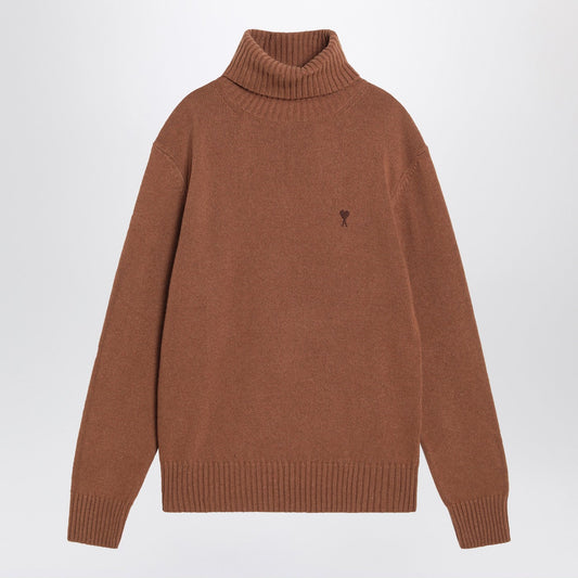 Ami Ami Paris Hazelnut Ami De Coeur Turtleneckセーター - Image 1