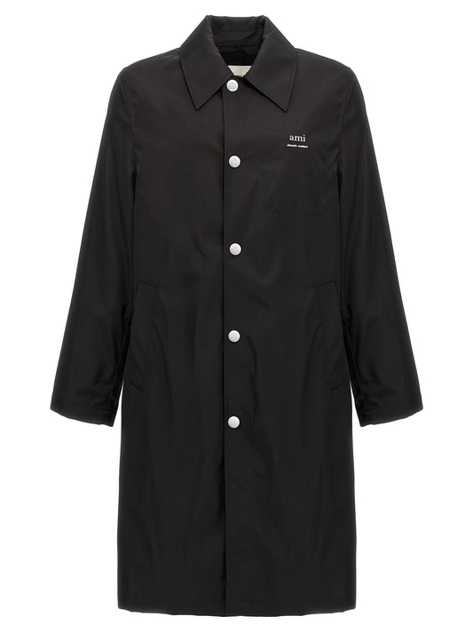 Ami Ami Paris Technical Twill Trench Coat - Image 1