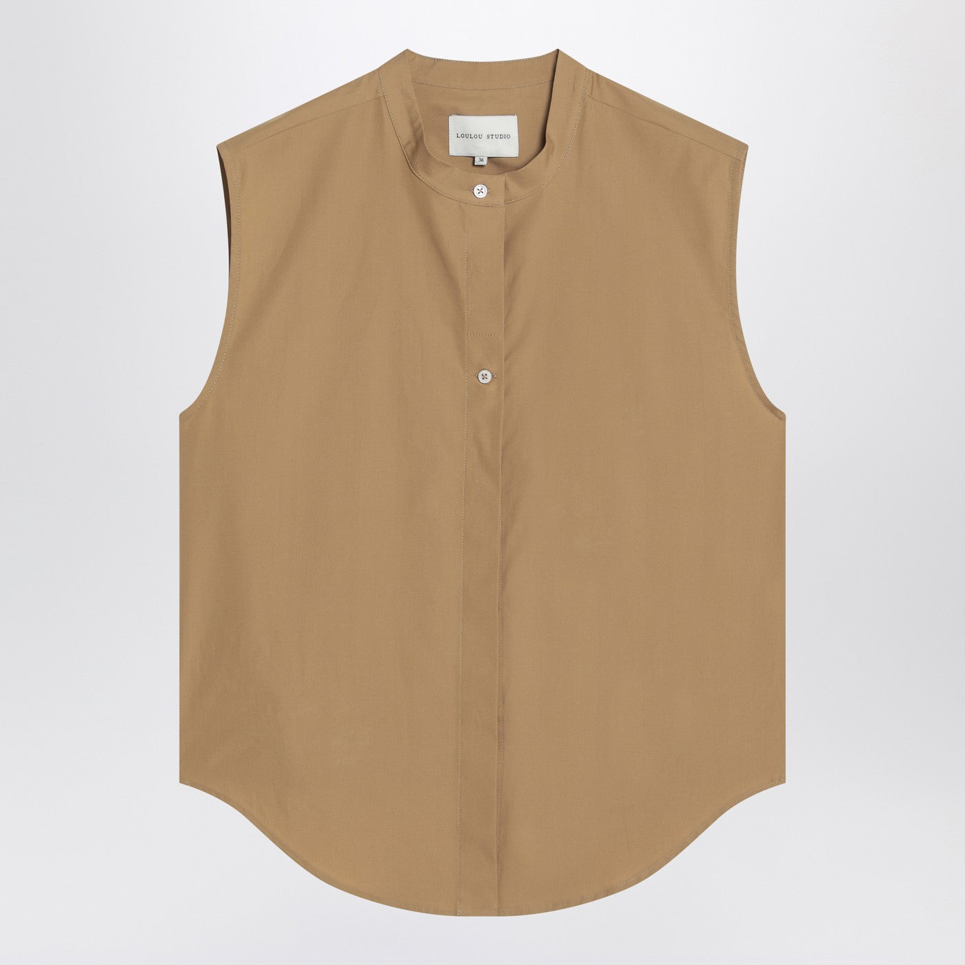Loulou 砂色のLoulou Studioのノースリーブシャツ - Image 1