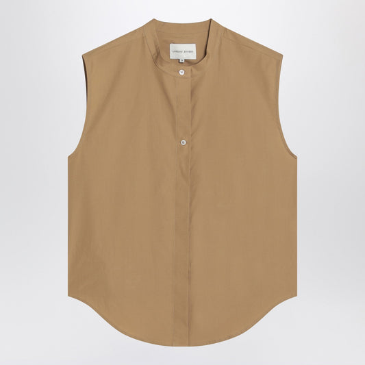 Loulou 砂色のLoulou Studioのノースリーブシャツ - Image 1