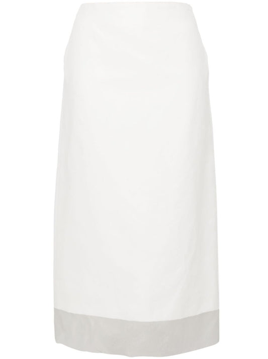 Sportmax SportMaxファッションシルクミディスカート - Image 1