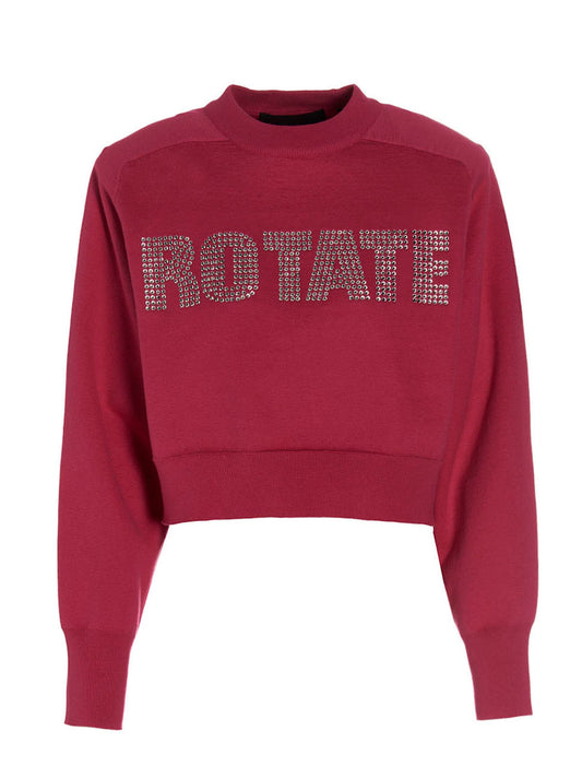 Rotate Rotate Birger Christensen 'Firm Rhinestone'スウェットシャツ - Image 1