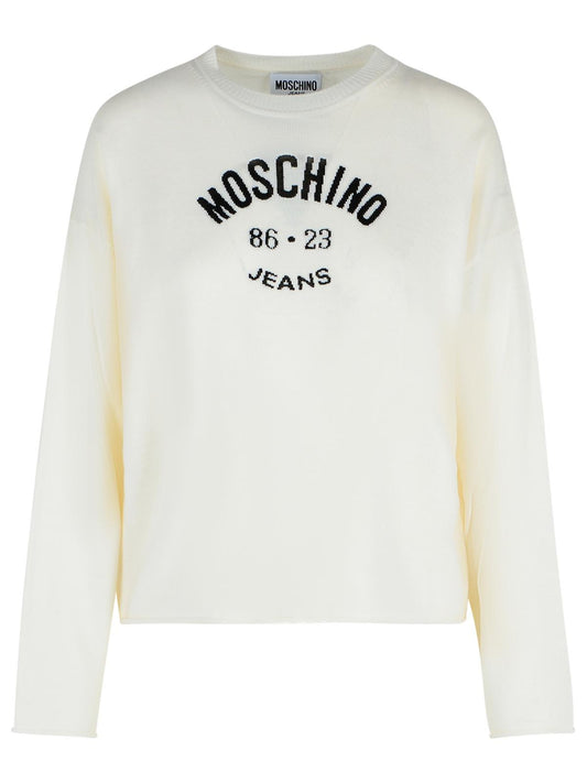 Moschino モスキーノジーンズアイボリーバージンウールセーター - Image 1