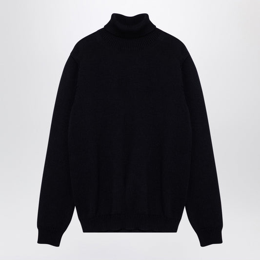 Roberto ロベルトコリーナネイビーメリノウールタートルネックプルオーバー - Image 1