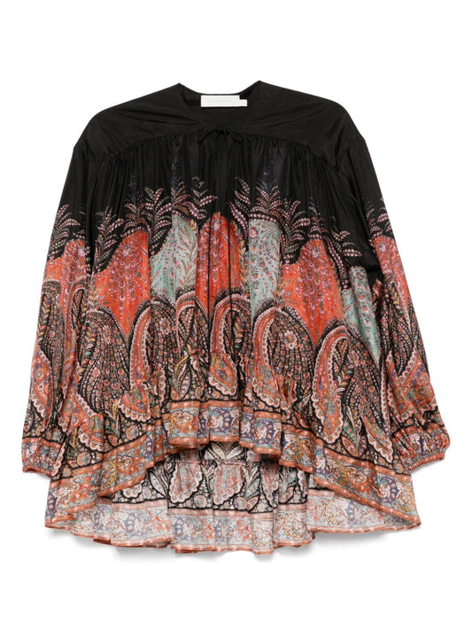 Zimmermann ZIMMERMANN RHIANNONプリントシルクブラウス - Image 1