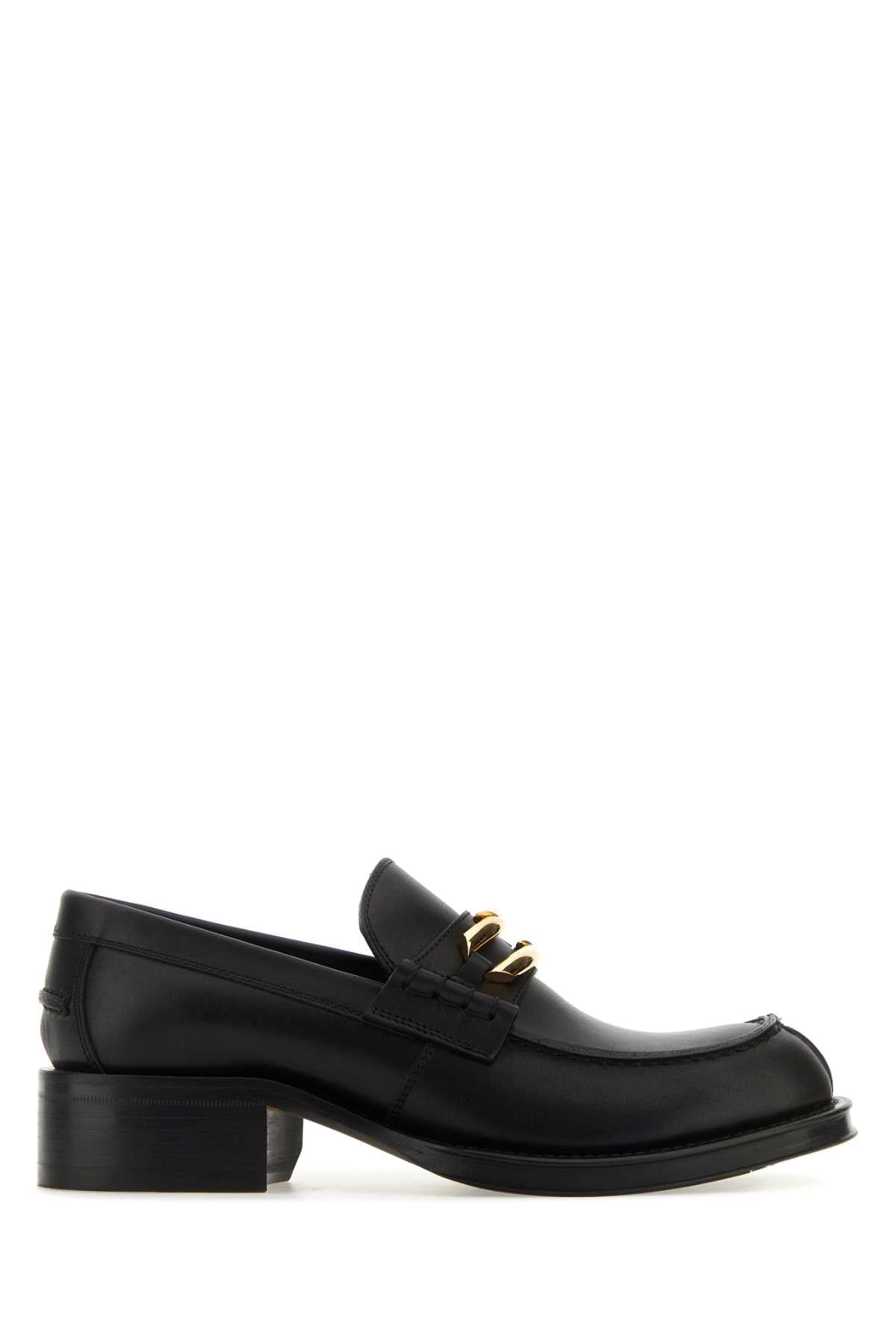 Lanvin ランバンブラックレザーメドレーローファー - Image 1