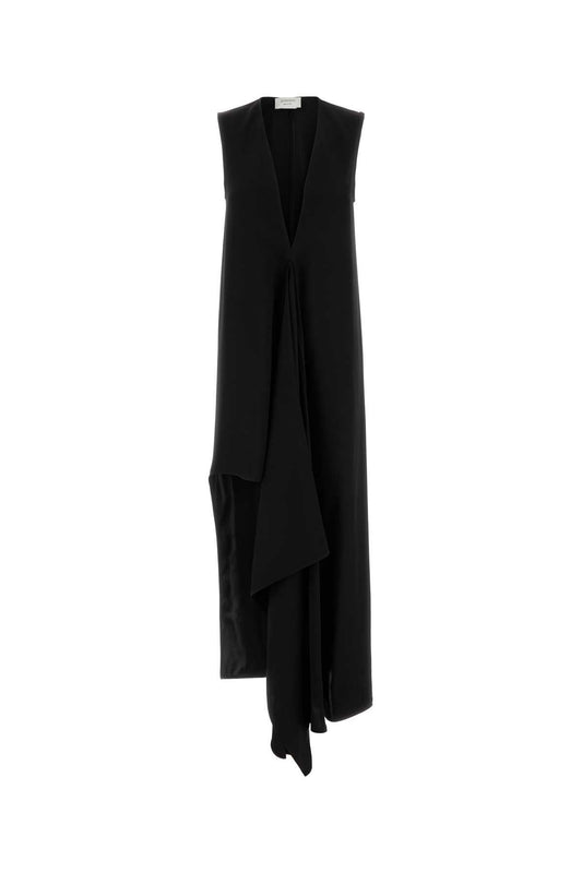 Sportmax SportMax Black Twill Acline1234ドレス - Image 1