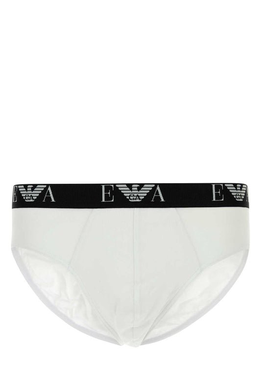 Emporio エンポリオ アルマーニ ホワイト ストレッチ コットン ブリーフ セット - Image 1