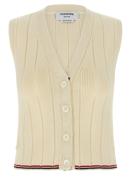 Thom Thom Browne RWB Intarsiaベスト - Image 1