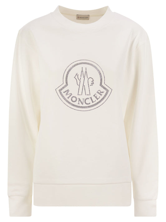 Moncler クリスタル付きのモンクラーロゴスウェットシャツ - Image 1