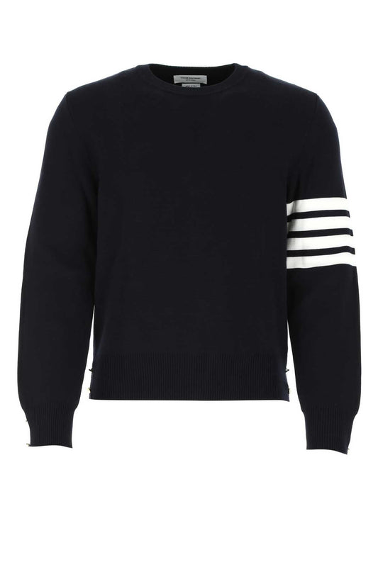 Thom Thom Browne Midnight Blue Cotton Sweater - Image 1