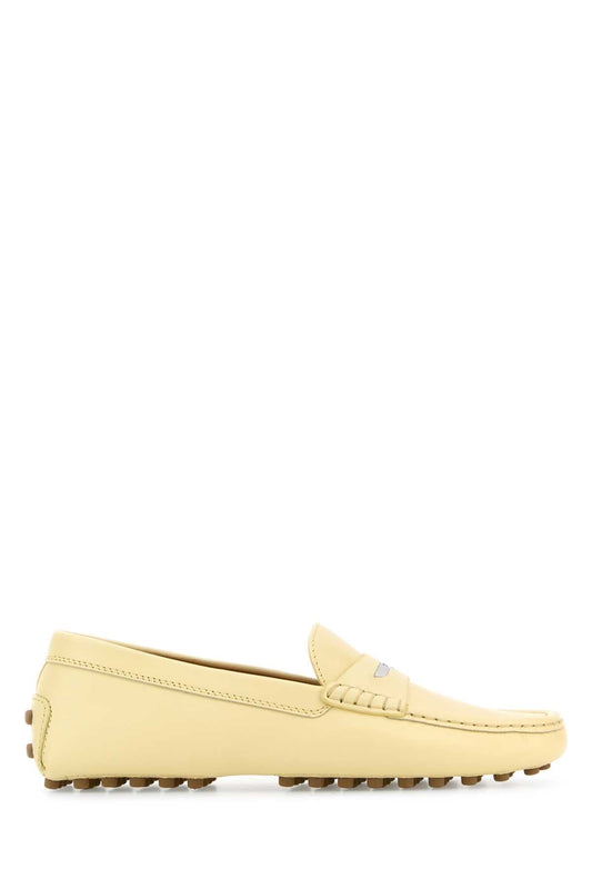 Tods トッド 'S パステルイエローレザーローファー - Image 1