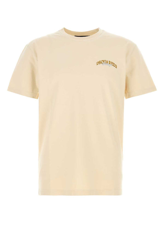 Dsquared2 ディースクエアード ベージュ コットン T シャツ - Image 1