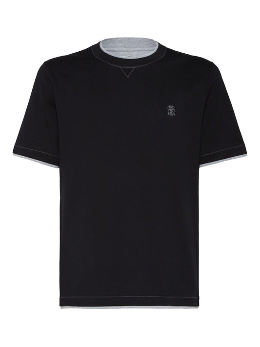 Brunello Brunello CucinelliロゴコットンTシャツ - Image 1