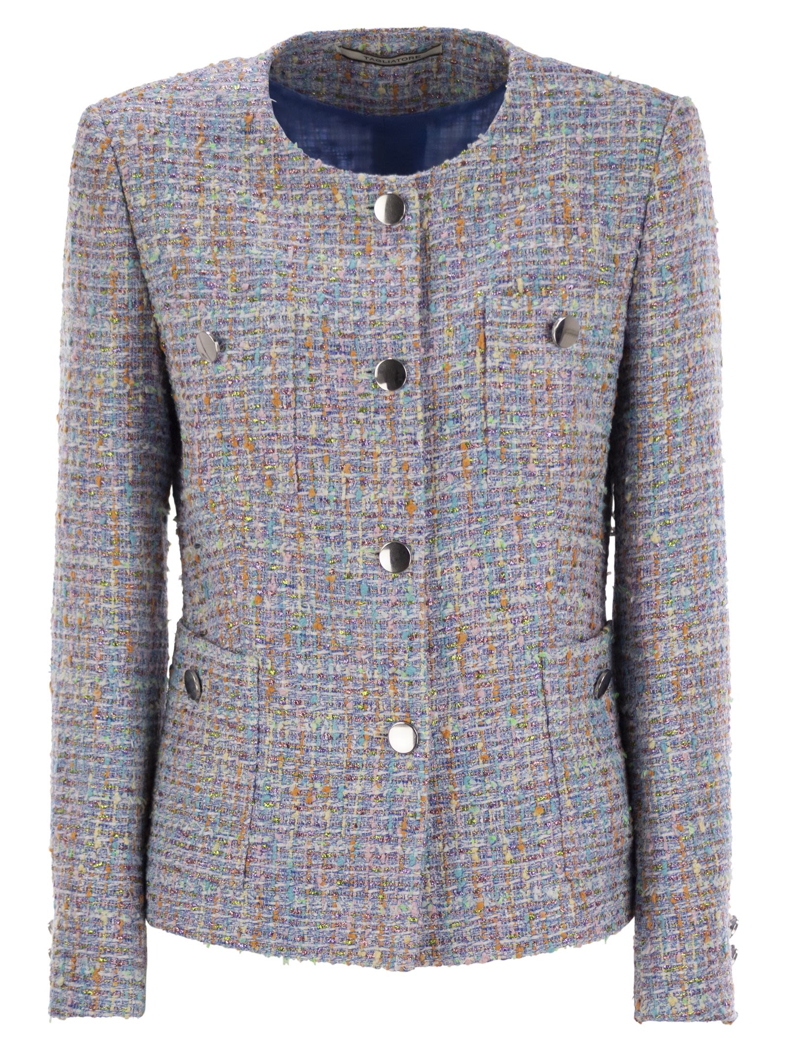 Tagliatore フロントポケット付きのTagliatoreクルーネックジャケット - Image 1