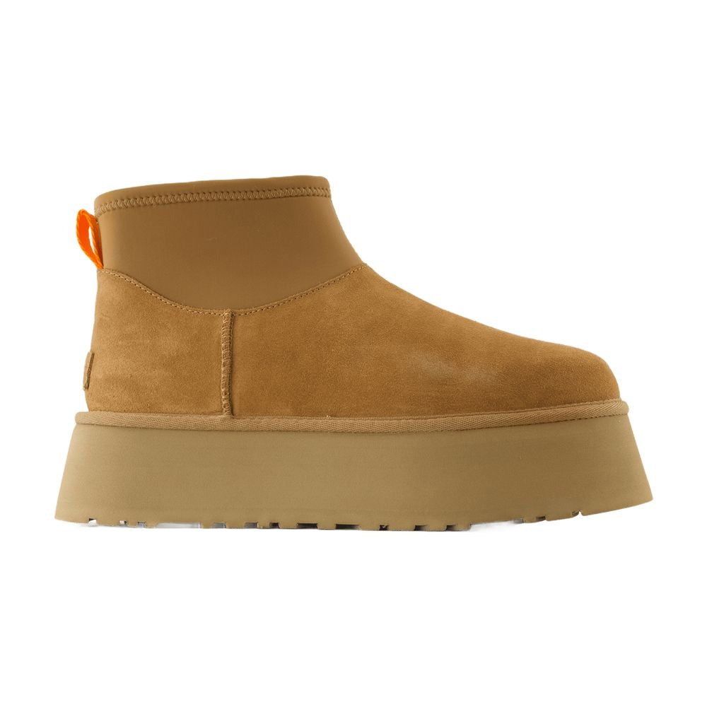 Ugg WクラシックミニディッパーブーツUggレザーブラウン - Image 1