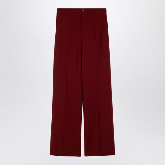Loulou Loulou Studio Burgundy Wool Palazzoズボン - Image 1