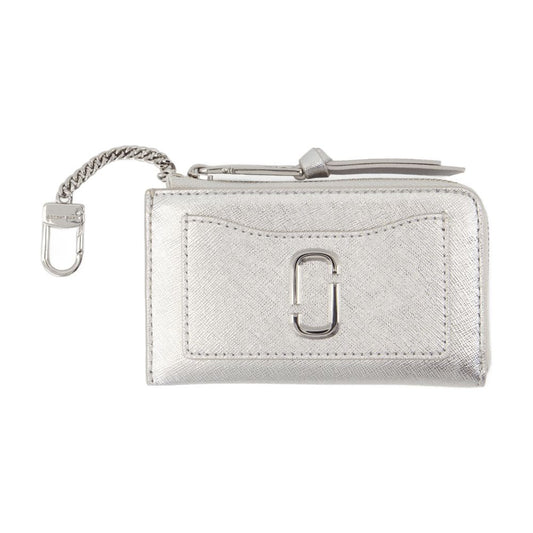 Marc トップジップウォレットマークジェイコブスレザーシルバー - Image 1