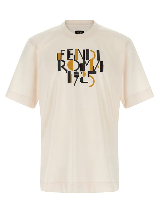 Fendi Fendi 'Fendi Roma 1925'プリントTシャツ - Image 1