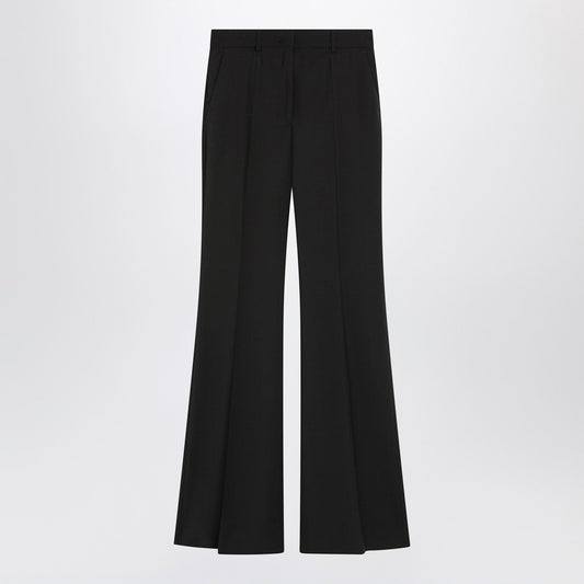 Sportmax Sportmax ブラウン ストレッチ ウール フレア トラウザーズ - Image 1