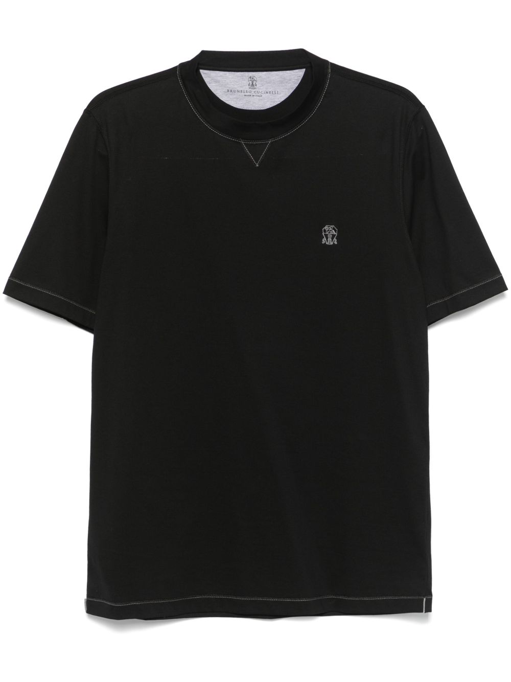 Brunello Brunello CucinelliロゴコットンTシャツ - Image 1