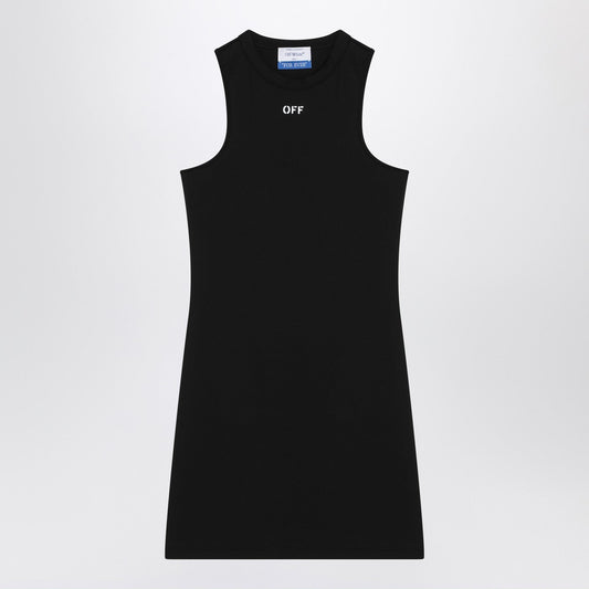 Off ロゴ付きのオフホワイト™ブラックミニドレス - Image 1