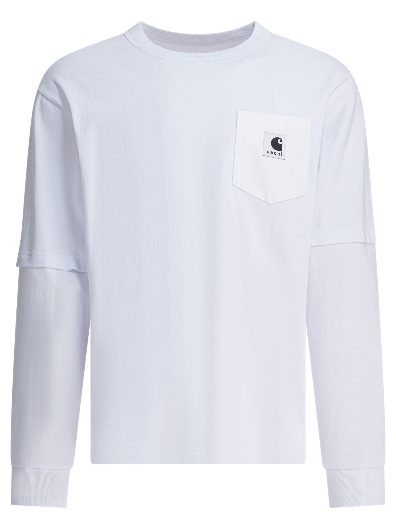 Sacai サカイ「Sacai × Carhartt Wip」クルーネックTシャツ - Image 1