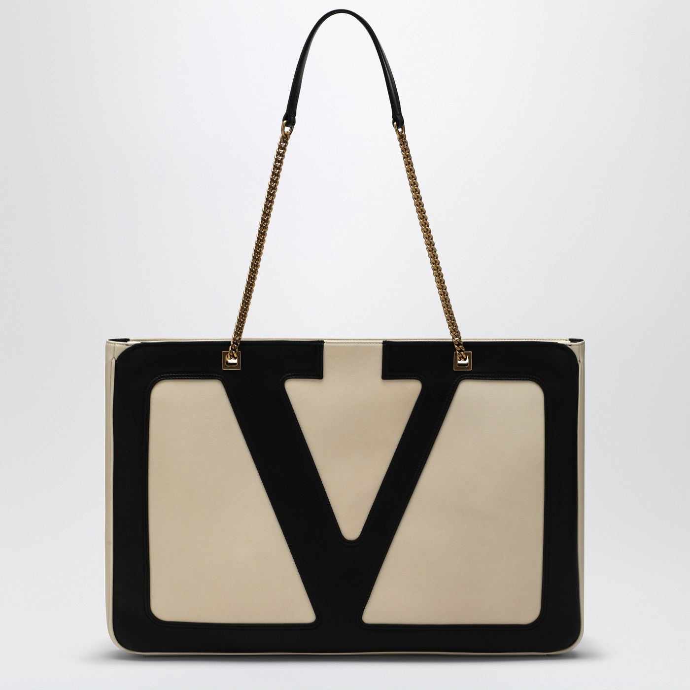 Valentino バターホワイト/ブラックのバレンティーノガラヴァニラージビバスーパースターバッグ - Image 1