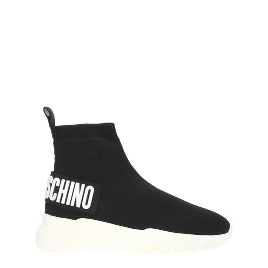 Moschino モスキーノスニーカーの女性ファブリックブラックが大好きです - Image 1