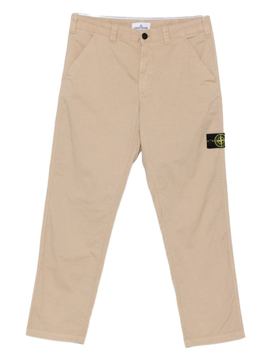 Stone Stone Island Logo Cotton Cargo Trousers - Image 1