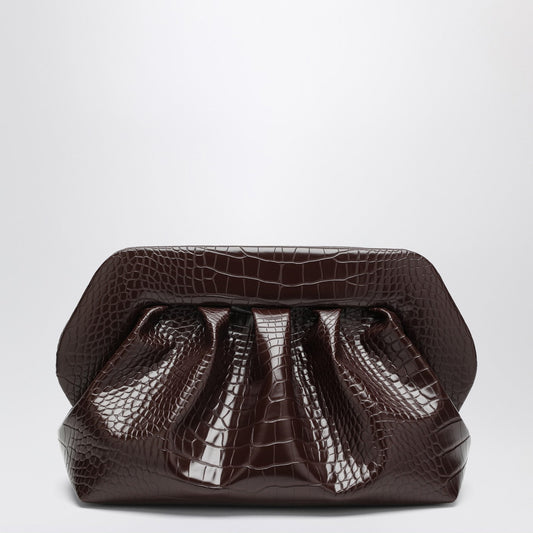 Themoire Hemoirèmediumbios Clutch Ebony Crocodile効果 - Image 1