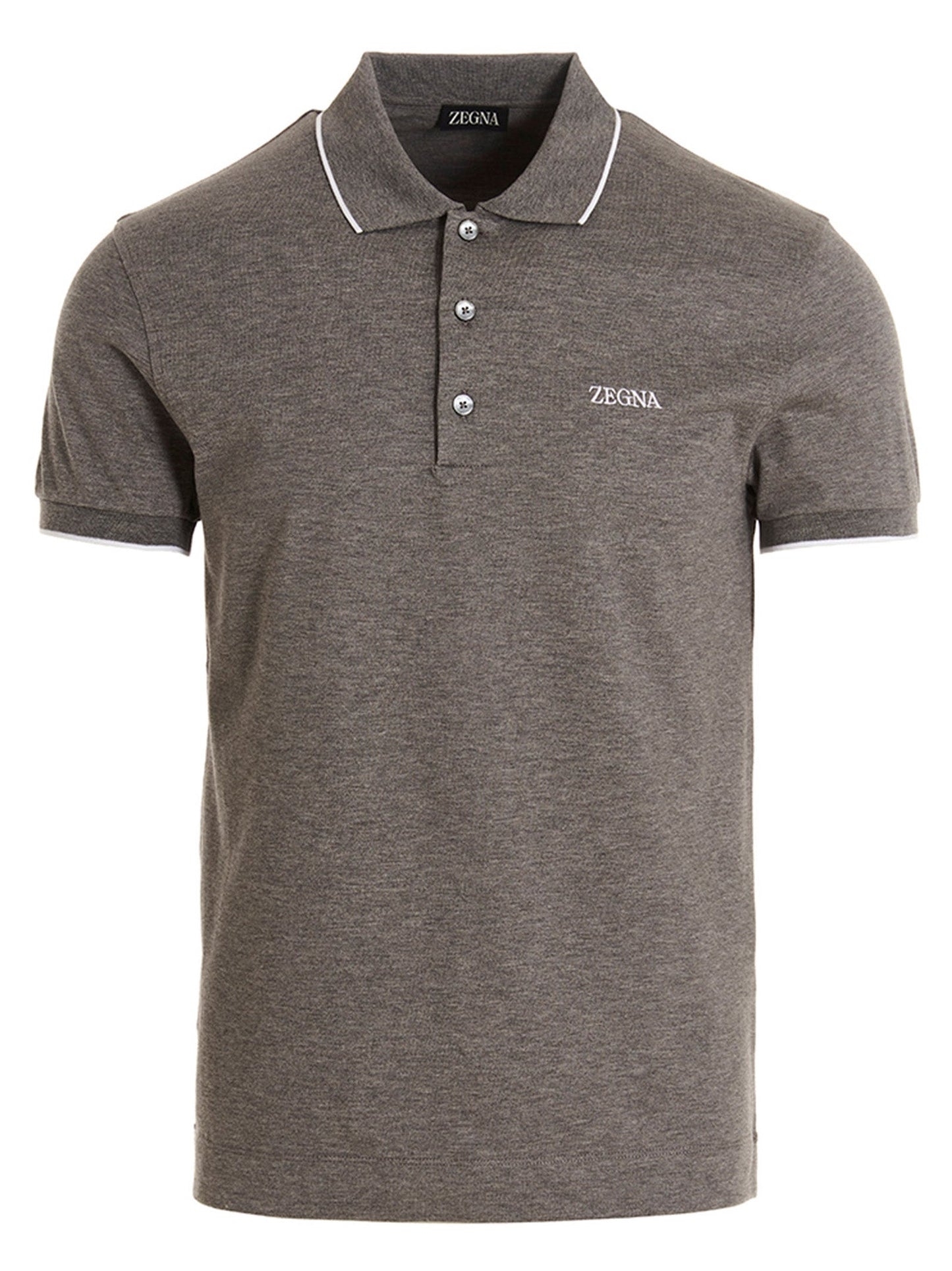 Zegna Zegna Logo Embroidery Polo Shirt - Image 1