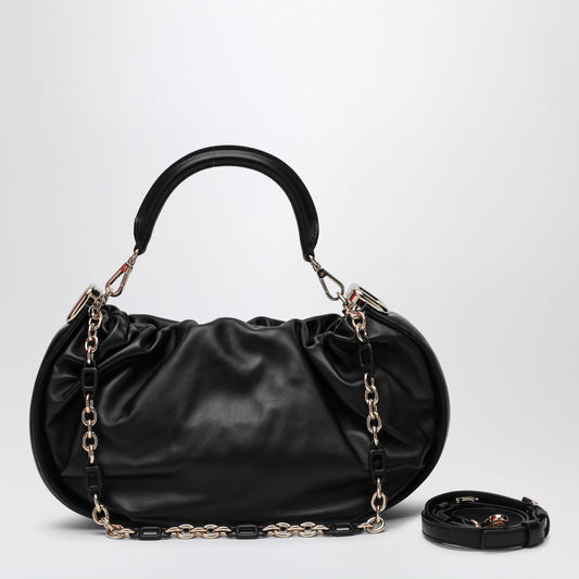 Roger Roger Vivier Viv 'Choc Royal Black Leather Hobo Bag - Image 1