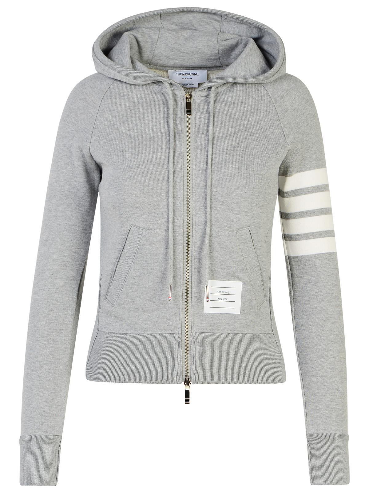 Thom Thom Browne '4 Bar'灰色の綿のセーター - Image 1