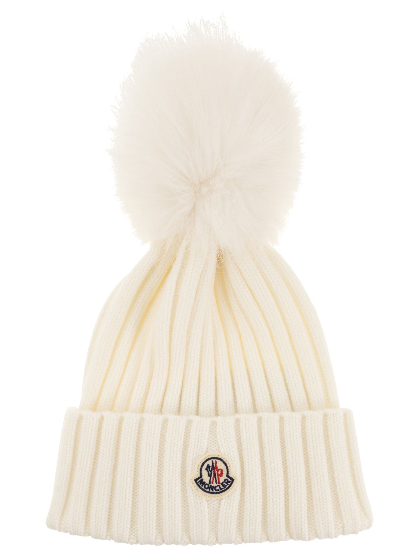 Moncler 合成pompomを備えたモンクレールウールキャップ - Image 1