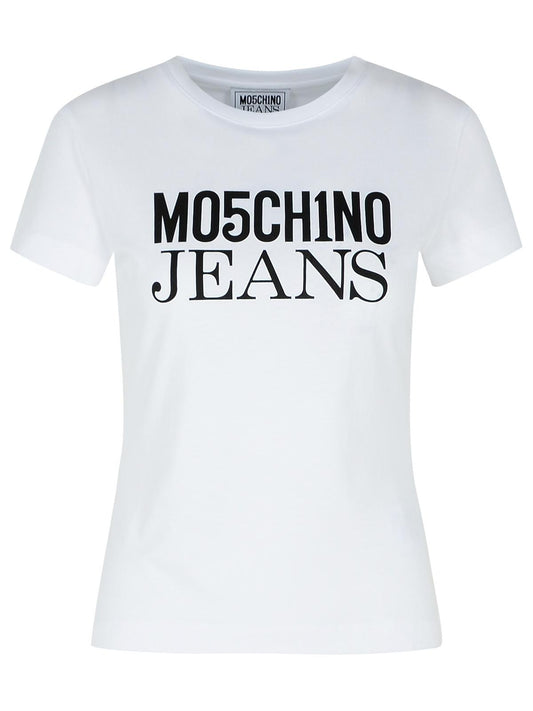Moschino モスキーノジーンズホワイトコットンTシャツ - Image 1