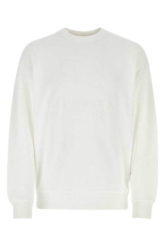 Burberry バーバリーホワイトコットンスウェットシャツ - Image 1