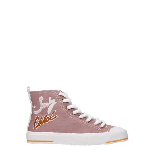 See ChloéSneakersWomen Fabric Pink/Pink Meatのご覧ください - Image 1