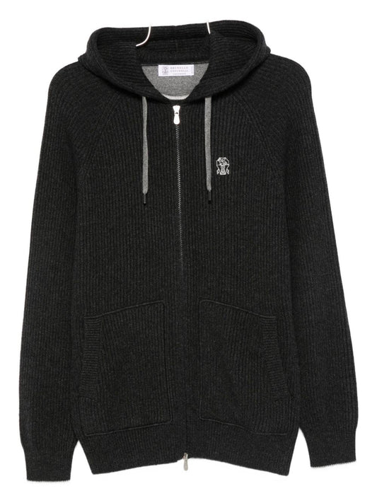 Brunello Brunello Cucinelli Cashmere Zipped Phoodie - Image 1